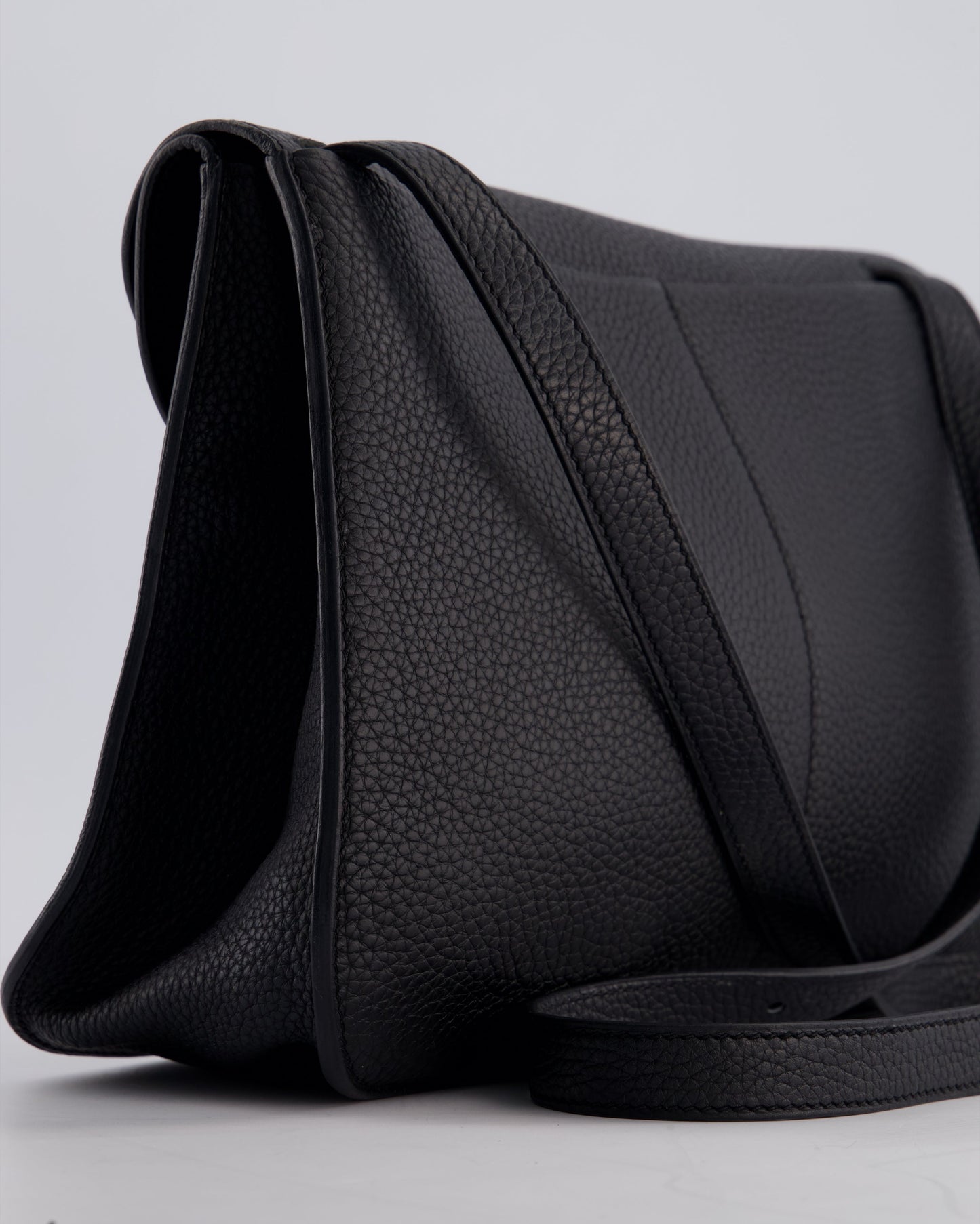 Hermes Halzan Bag 31cm in Noir Togo Leather with Gold Hardware RRP £4890