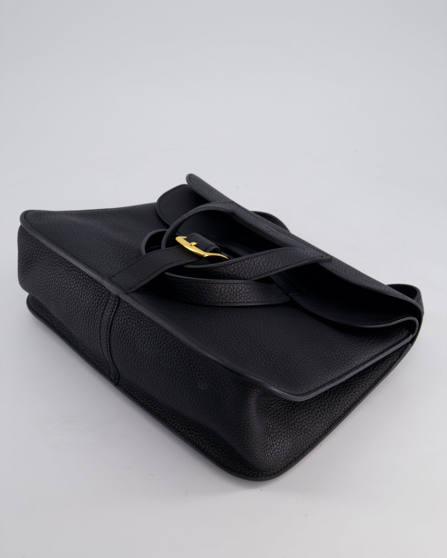 Hermes Halzan Bag 31cm in Noir Togo Leather with Gold Hardware RRP £4890