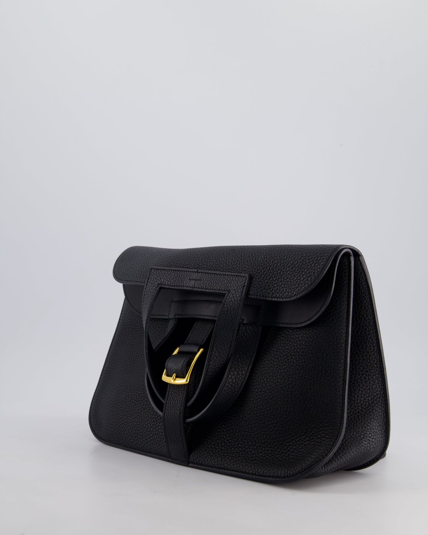 Hermes Halzan Bag 31cm in Noir Togo Leather with Gold Hardware RRP £4890