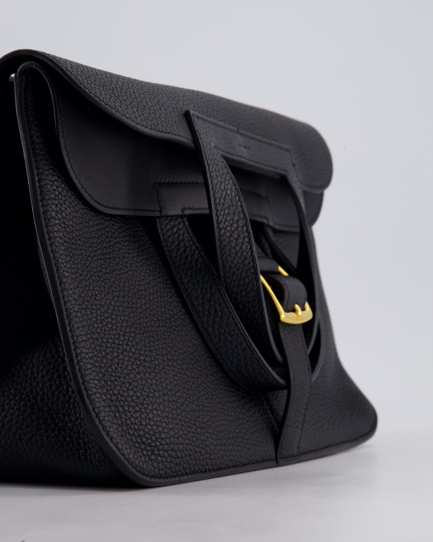 Hermes Halzan Bag 31cm in Noir Togo Leather with Gold Hardware RRP £4890