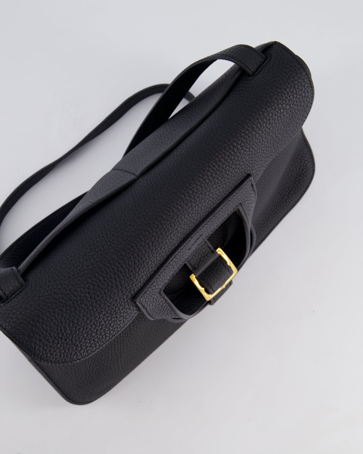 Hermes Halzan Bag 31cm in Noir Togo Leather with Gold Hardware RRP £4890