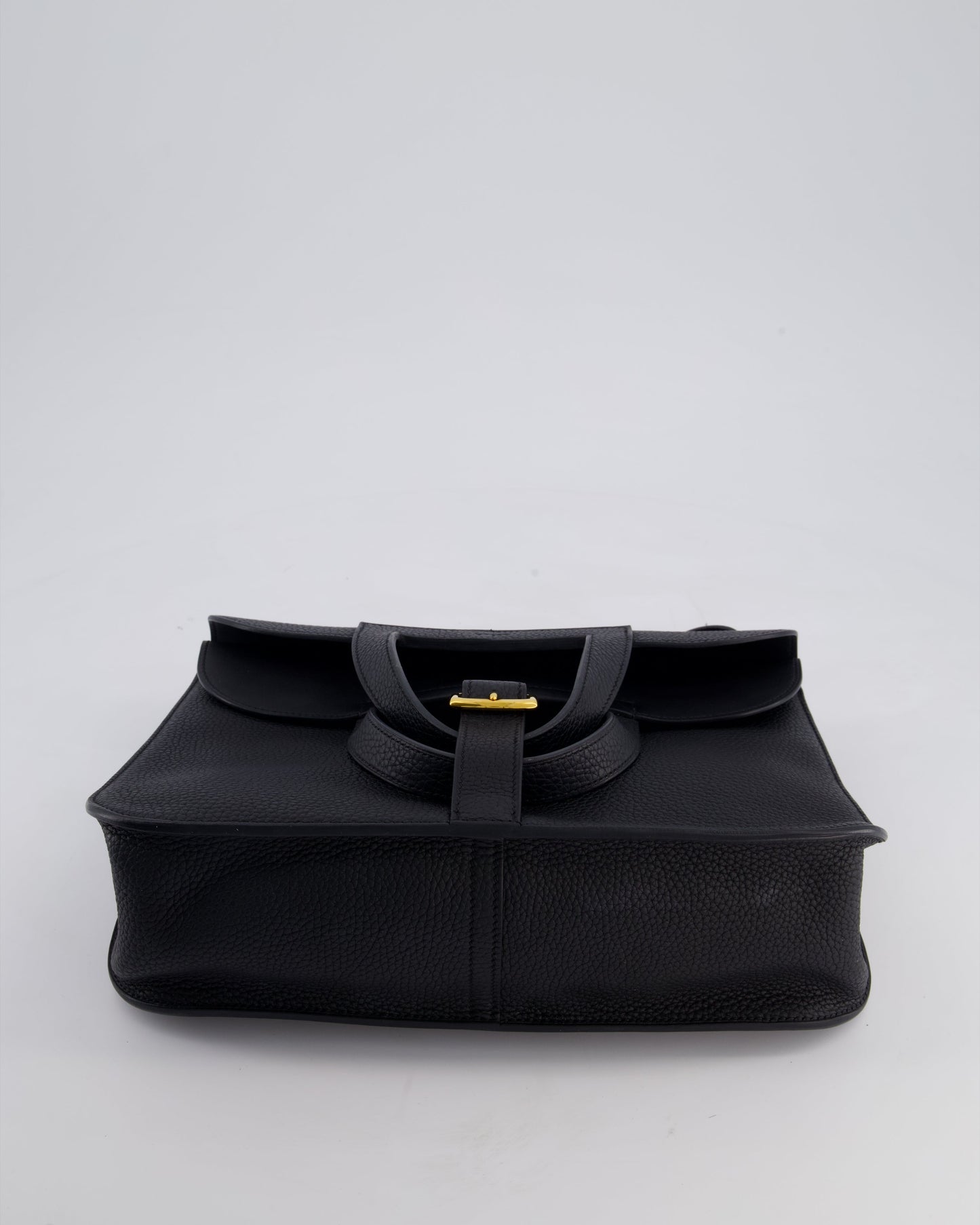 Hermes Halzan Bag 31cm in Noir Togo Leather with Gold Hardware RRP £4890