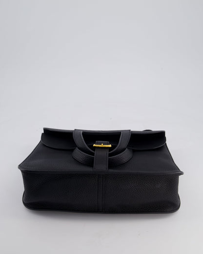 Hermes Halzan Bag 31cm in Noir Togo Leather with Gold Hardware RRP £4890