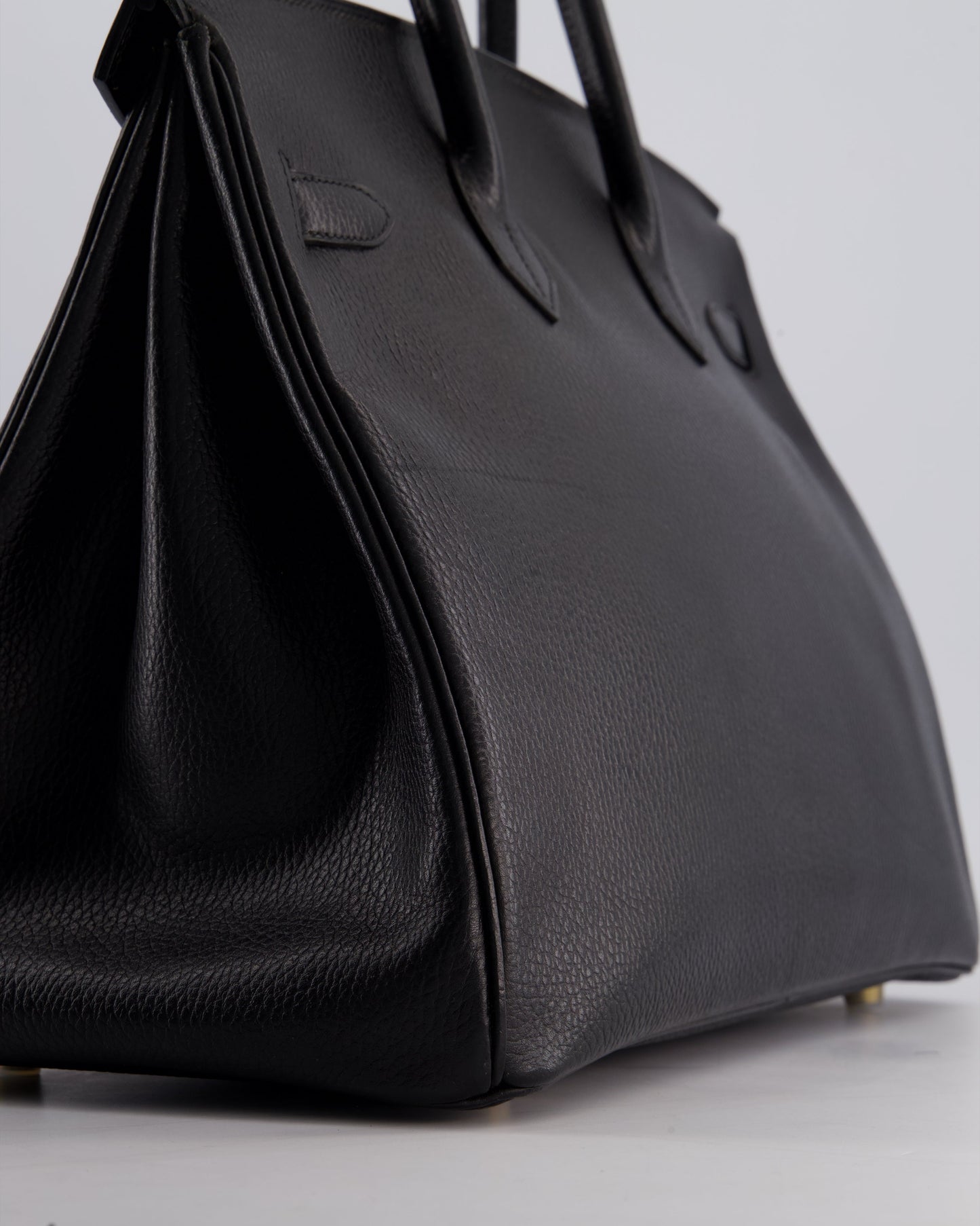 Hermès Birkin 35cm Retourne in Black Ardennes Leather with Gold Hardware