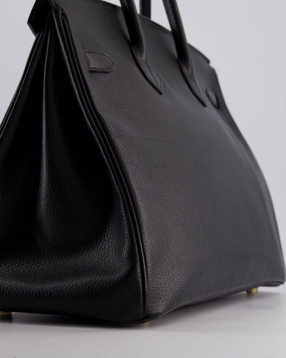 Hermès Birkin 35cm Retourne in Black Ardennes Leather with Gold Hardware