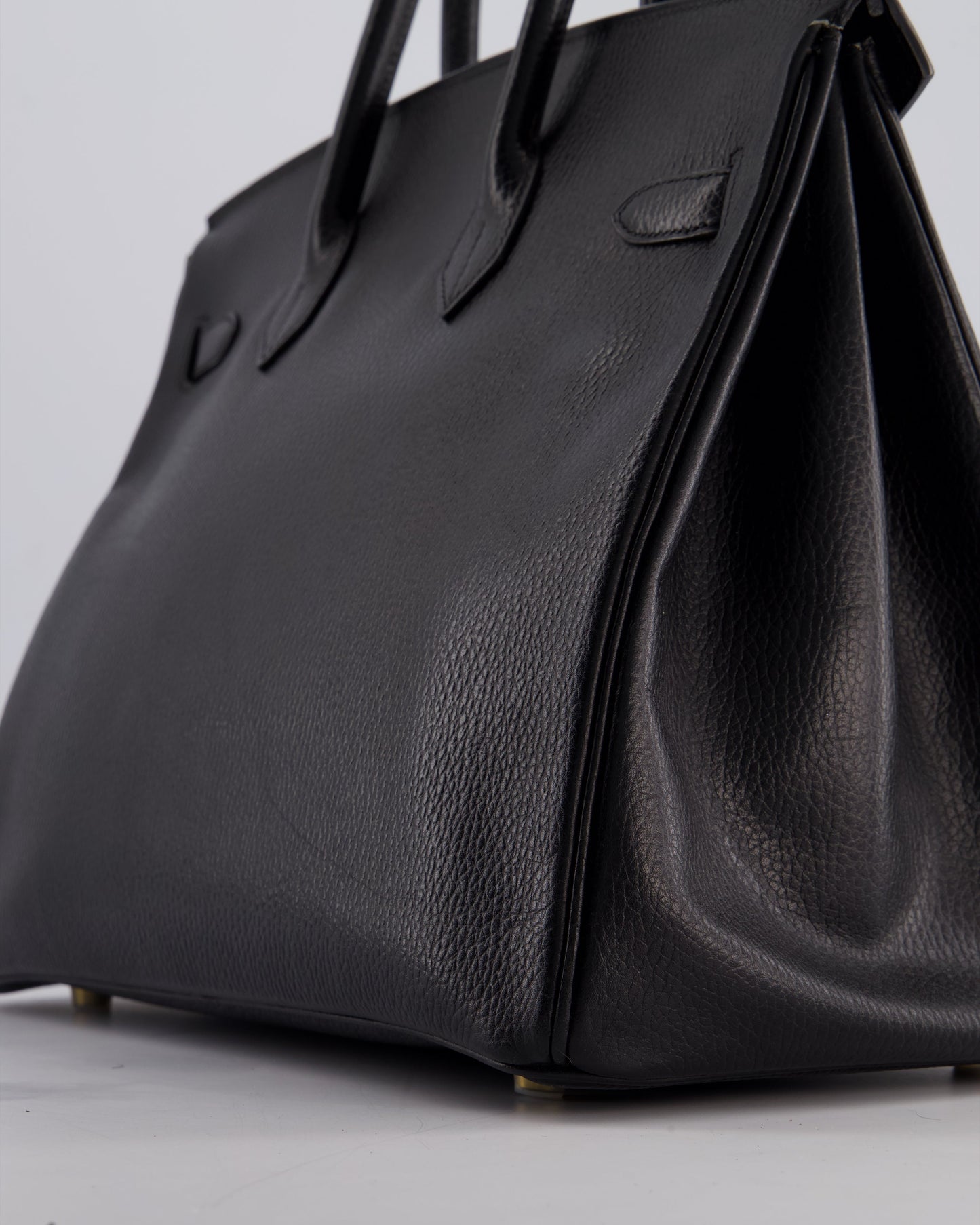 Hermès Birkin 35cm Retourne in Black Ardennes Leather with Gold Hardware