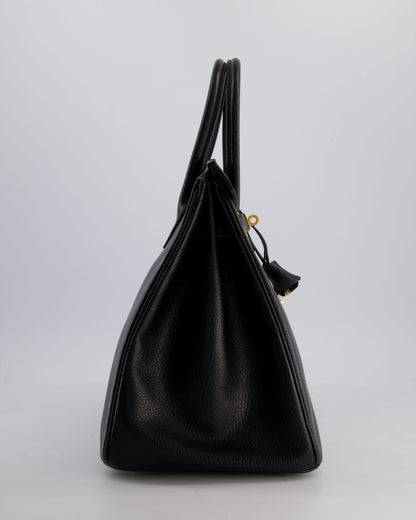 Hermès Birkin 35cm Retourne in Black Ardennes Leather with Gold Hardware