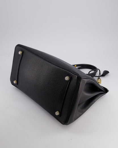 Hermès Birkin 35cm Retourne in Black Ardennes Leather with Gold Hardware