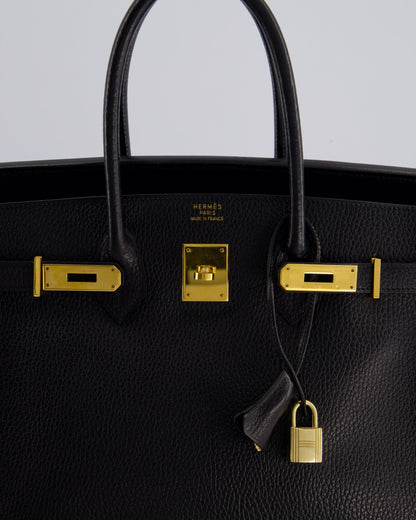 Hermès Birkin 35cm Retourne in Black Ardennes Leather with Gold Hardware