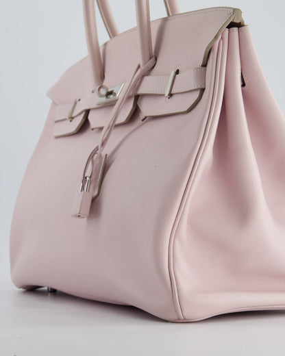 Hermès Birkin Bag 35cm in Rose Dragee Swift Leather with Palladium Hardware