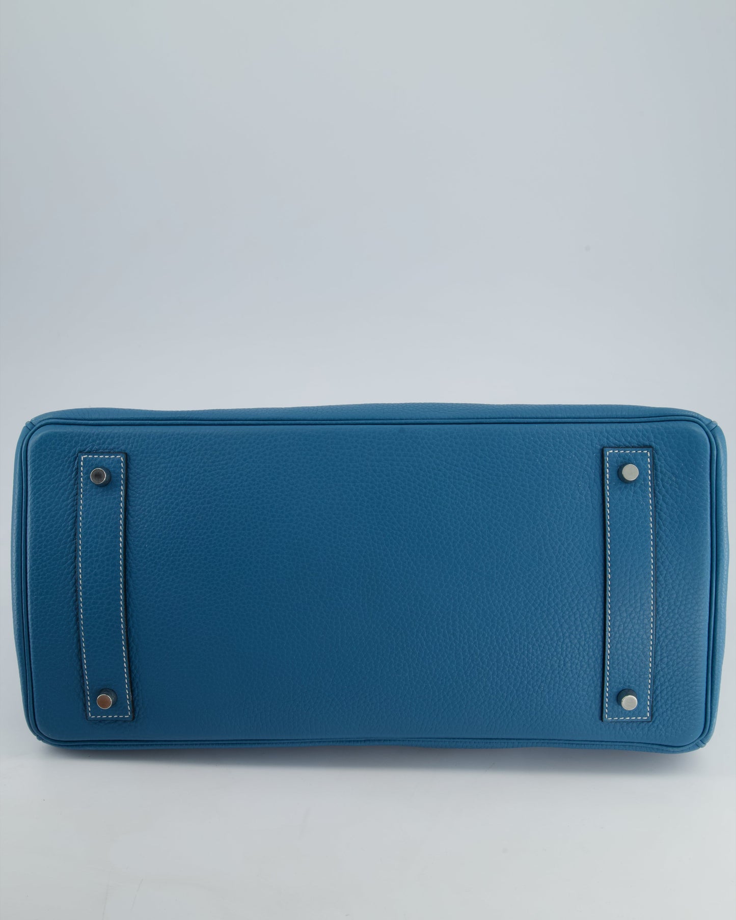 *COLLECTORS* Hermès Birkin JPG Bag in Bleu Jean Clemence Leather with Palladium Hardware