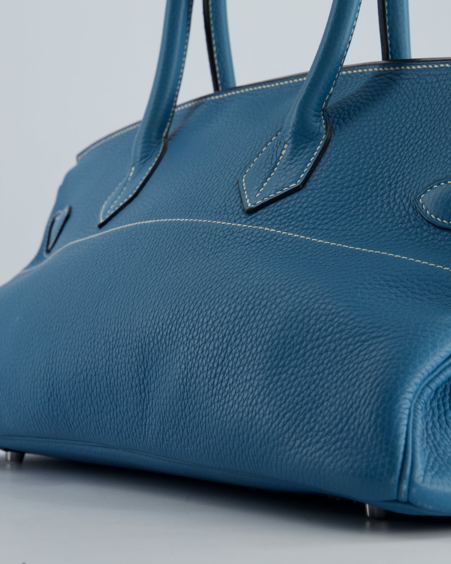 *COLLECTORS* Hermès Birkin JPG Bag in Bleu Jean Clemence Leather with Palladium Hardware