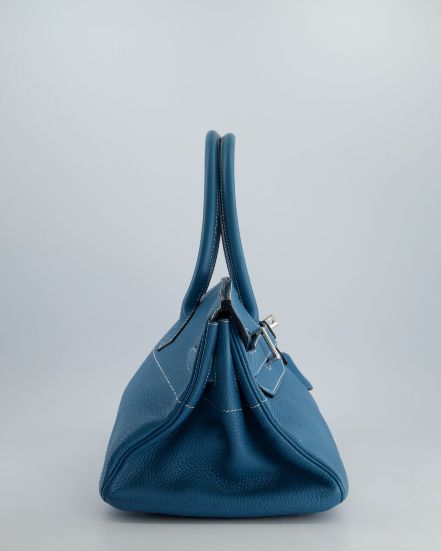 *COLLECTORS* Hermès Birkin JPG Bag in Bleu Jean Clemence Leather with Palladium Hardware