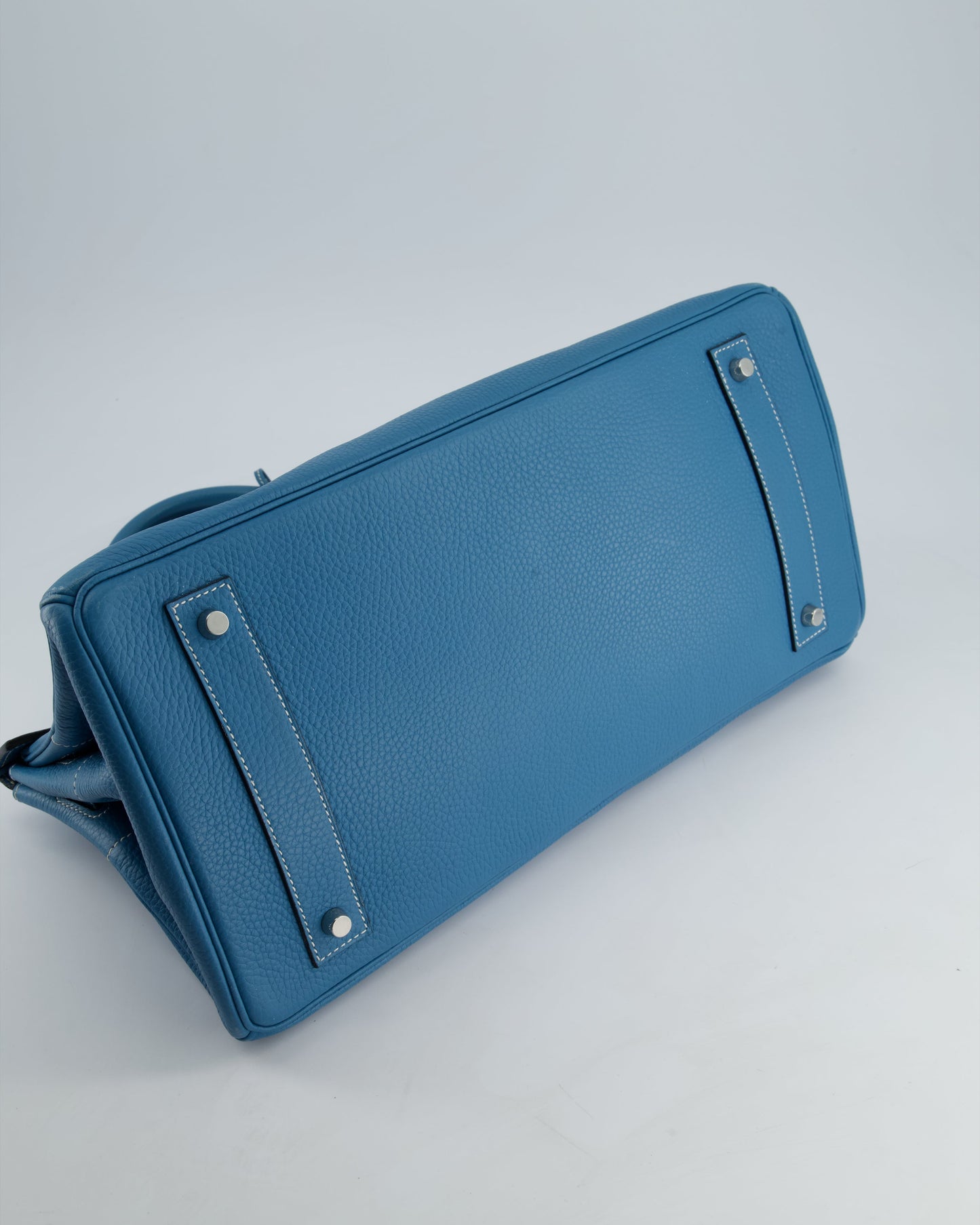 *COLLECTORS* Hermès Birkin JPG Bag in Bleu Jean Clemence Leather with Palladium Hardware