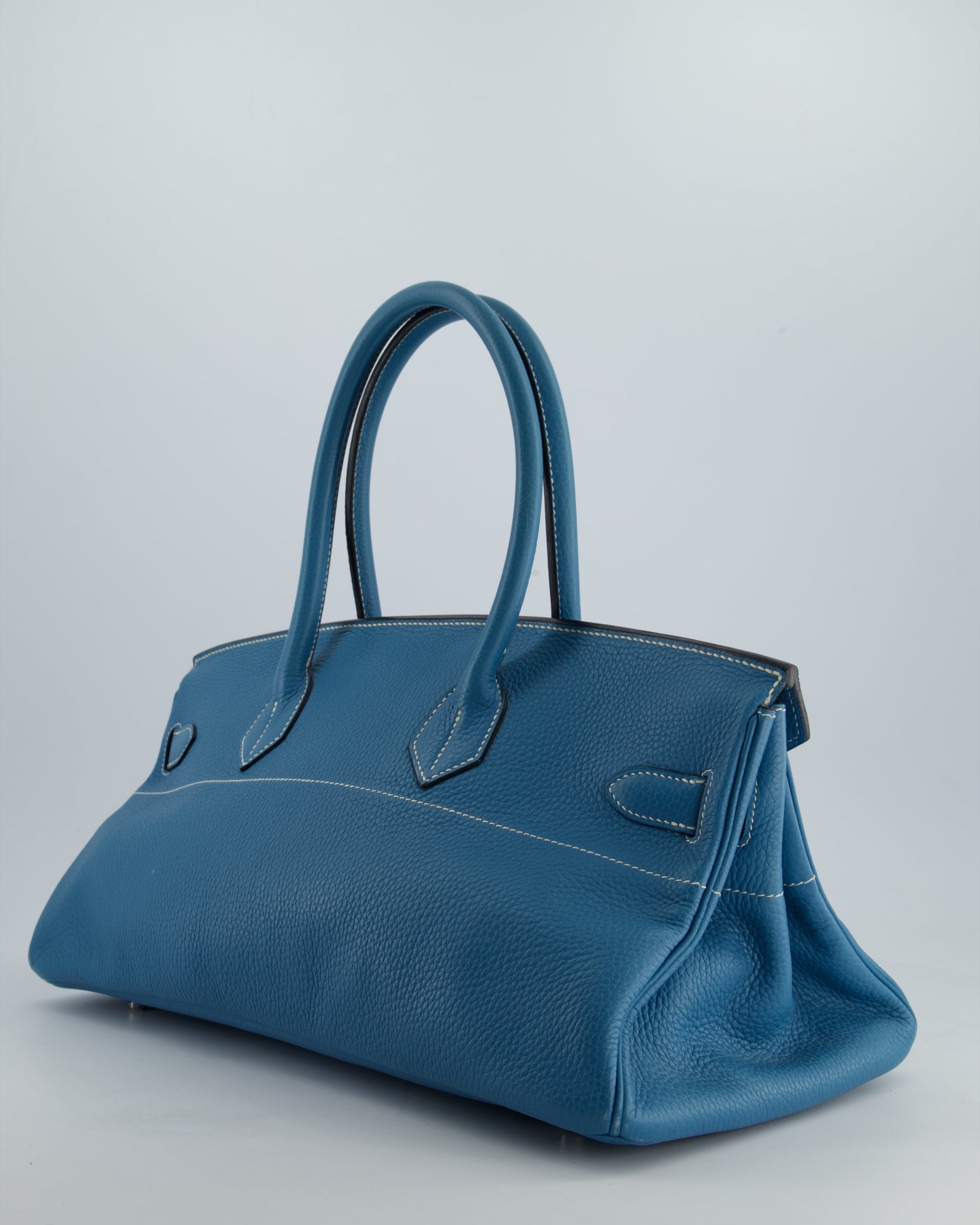 *COLLECTORS* Hermès Birkin JPG Bag in Bleu Jean Clemence Leather with Palladium Hardware
