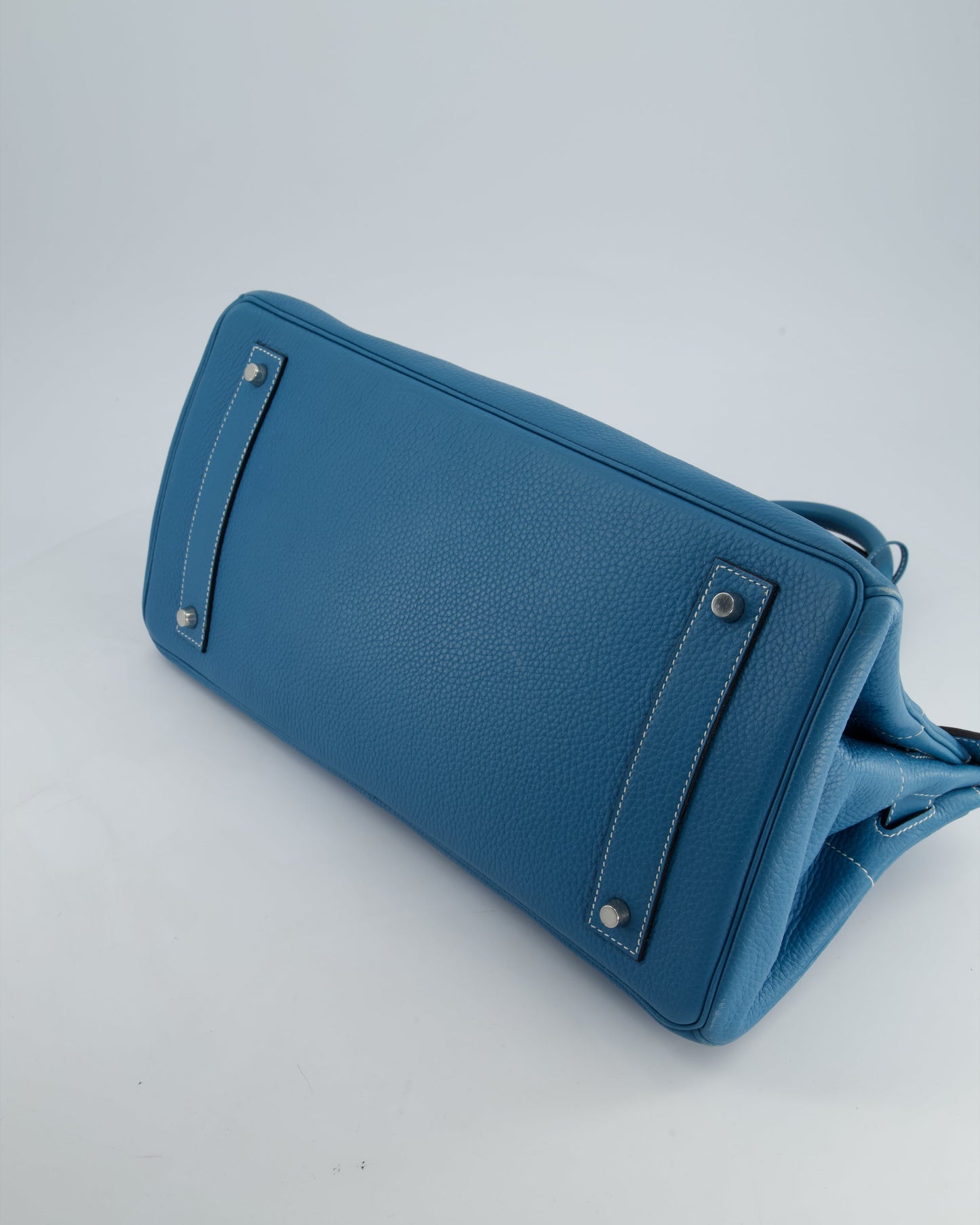 *COLLECTORS* Hermès Birkin JPG Bag in Bleu Jean Clemence Leather with Palladium Hardware