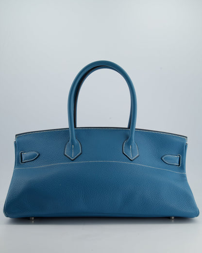 *COLLECTORS* Hermès Birkin JPG Bag in Bleu Jean Clemence Leather with Palladium Hardware