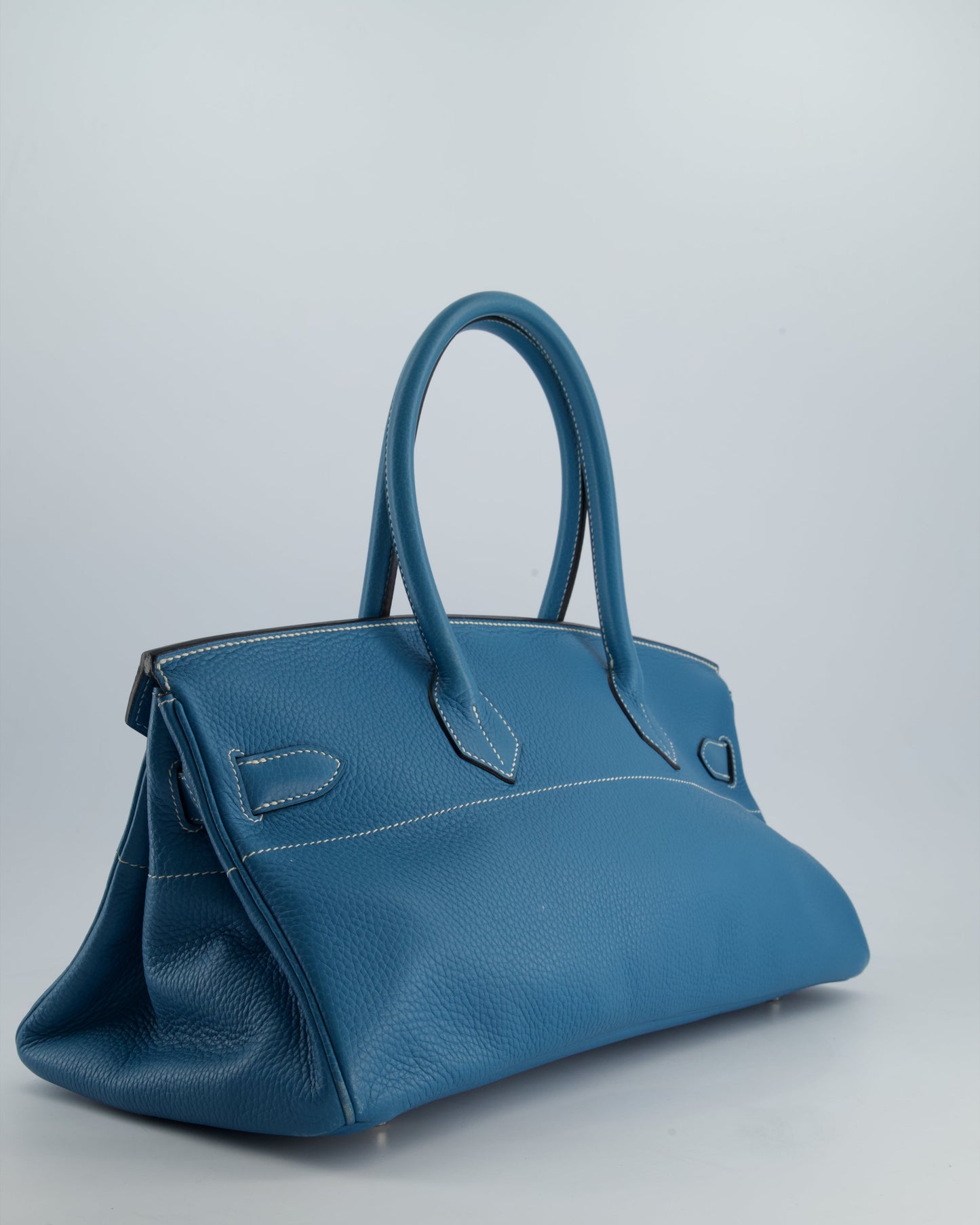 *COLLECTORS* Hermès Birkin JPG Bag in Bleu Jean Clemence Leather with Palladium Hardware