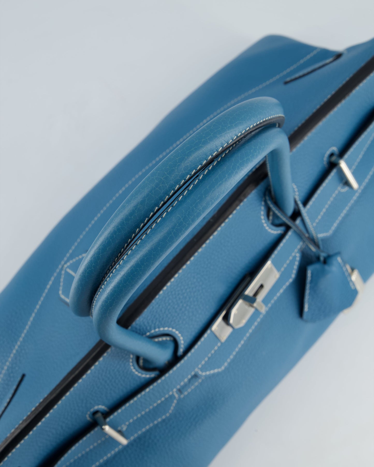 *COLLECTORS* Hermès Birkin JPG Bag in Bleu Jean Clemence Leather with Palladium Hardware