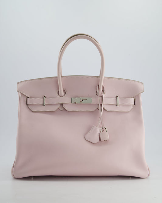 Hermès Birkin Bag 35cm in Rose Dragee Swift Leather with Palladium Hardware