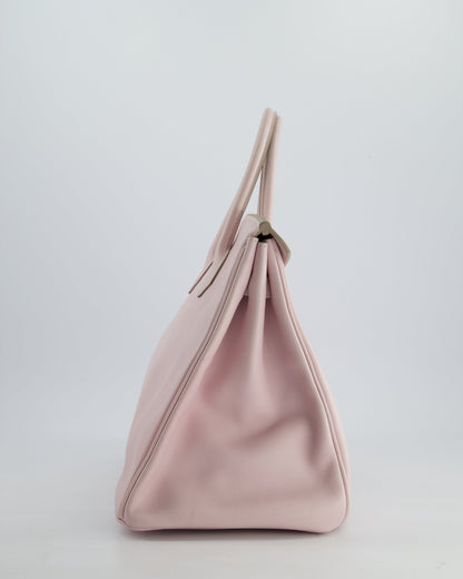 Hermès Birkin Bag 35cm in Rose Dragee Swift Leather with Palladium Hardware