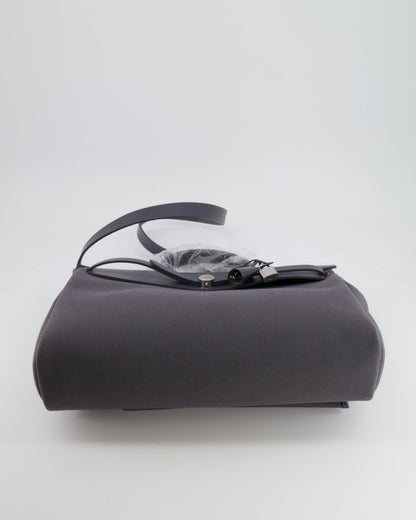 Hermès Herbag 39 Messanger in Ardoise Toile Canvas and Vache Hunter Leather with Palladium Hardware