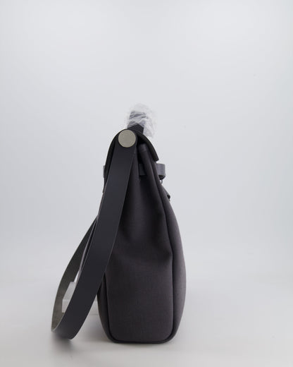 Hermès Herbag 39 Messanger in Ardoise Toile Canvas and Vache Hunter Leather with Palladium Hardware