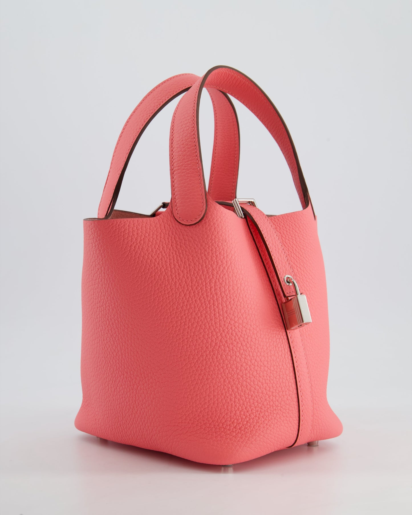 *HOT* Hermès Picotin Lock Bag 18cm in Rose Azalee Clemence Leather with Palladium Hardware