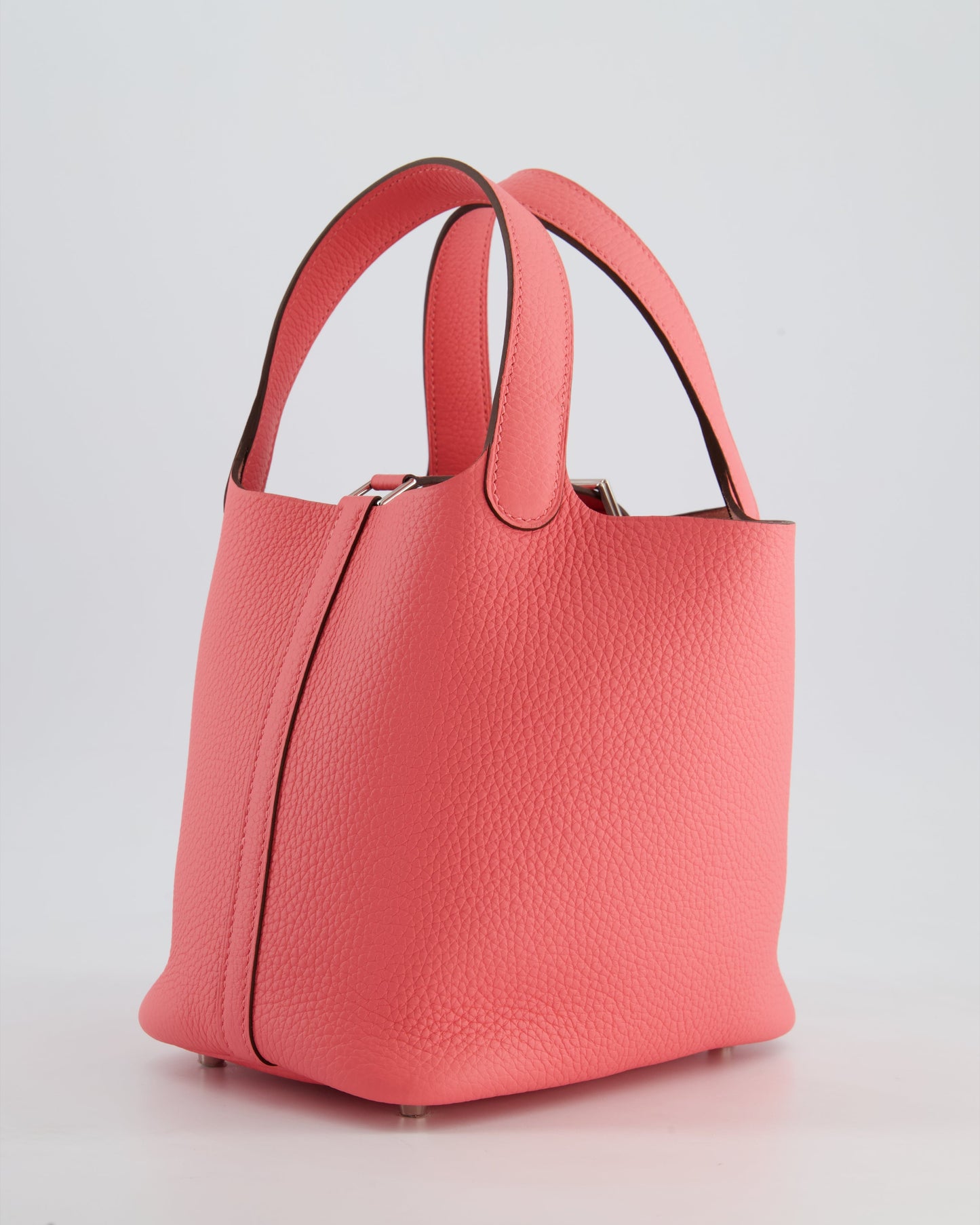 *HOT* Hermès Picotin Lock Bag 18cm in Rose Azalee Clemence Leather with Palladium Hardware
