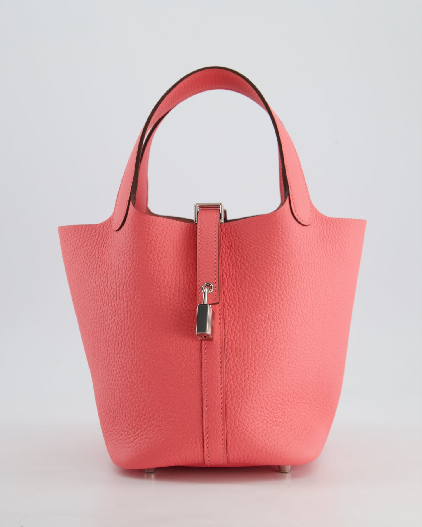*HOT* Hermès Picotin Lock Bag 18cm in Rose Azalee Clemence Leather with Palladium Hardware