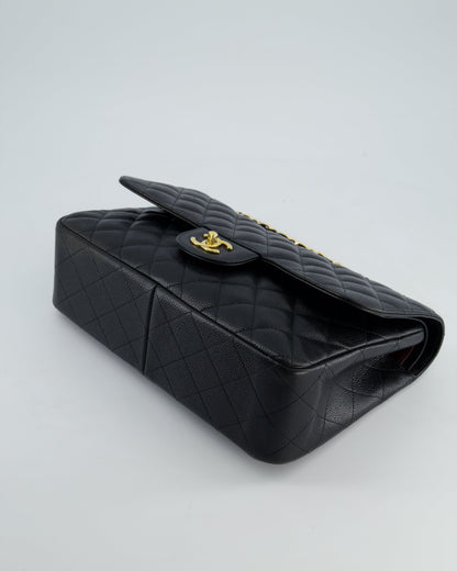 *FIRE PRICE* Chanel Black Jumbo Caviar Classic Double Flap Bag with Gold Hardware