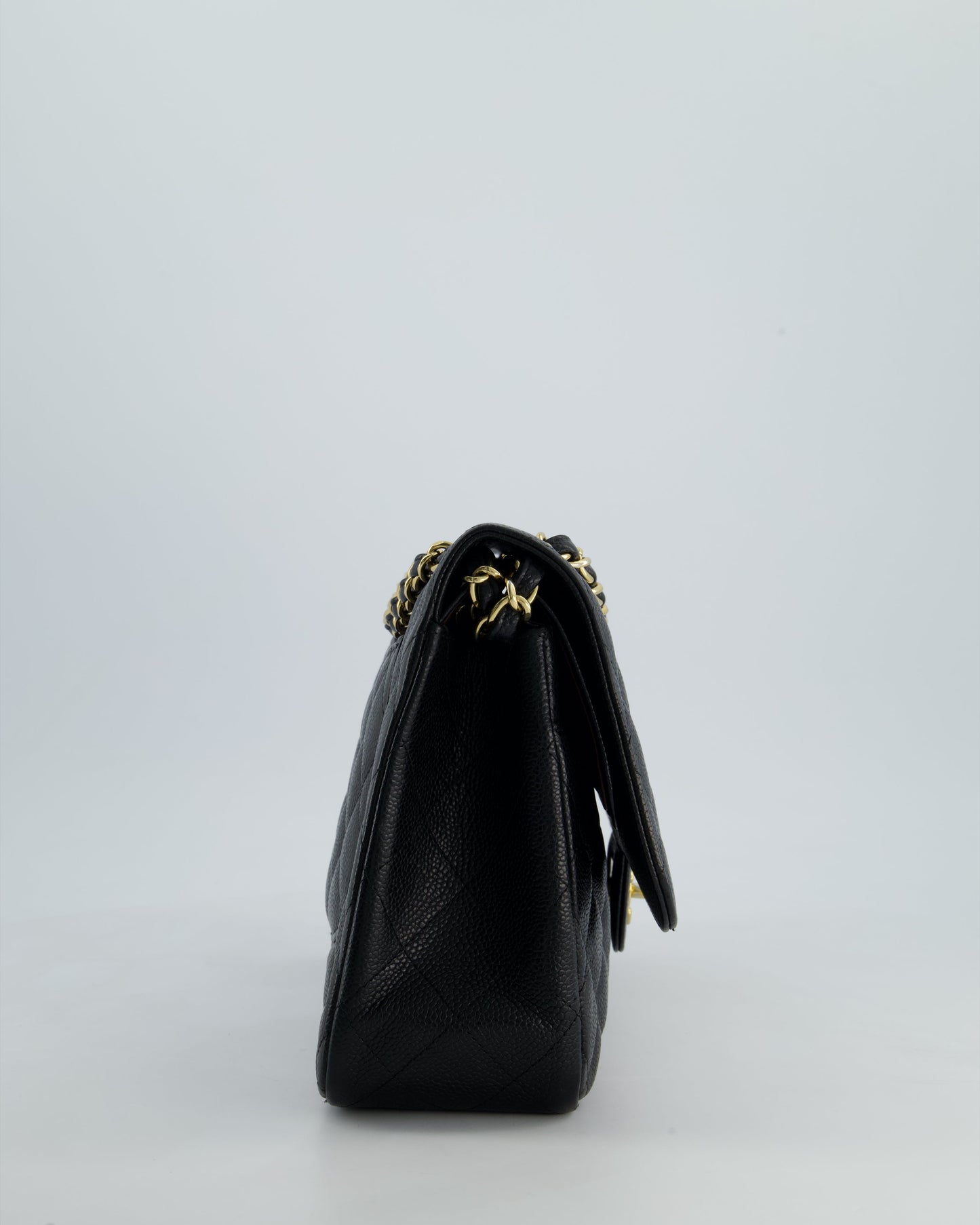 *FIRE PRICE* Chanel Black Jumbo Caviar Classic Double Flap Bag with Gold Hardware