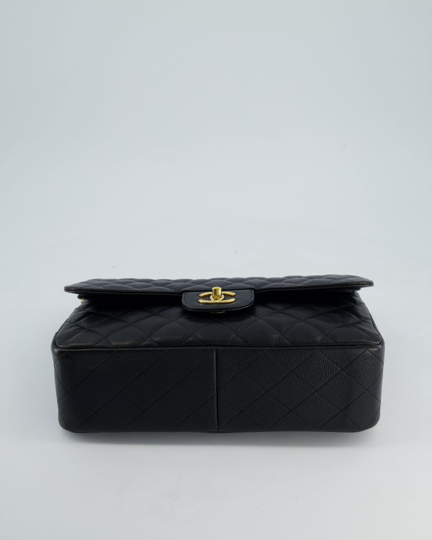 *FIRE PRICE* Chanel Black Jumbo Caviar Classic Double Flap Bag with Gold Hardware