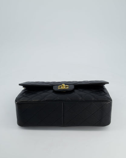 *FIRE PRICE* Chanel Black Jumbo Caviar Classic Double Flap Bag with Gold Hardware