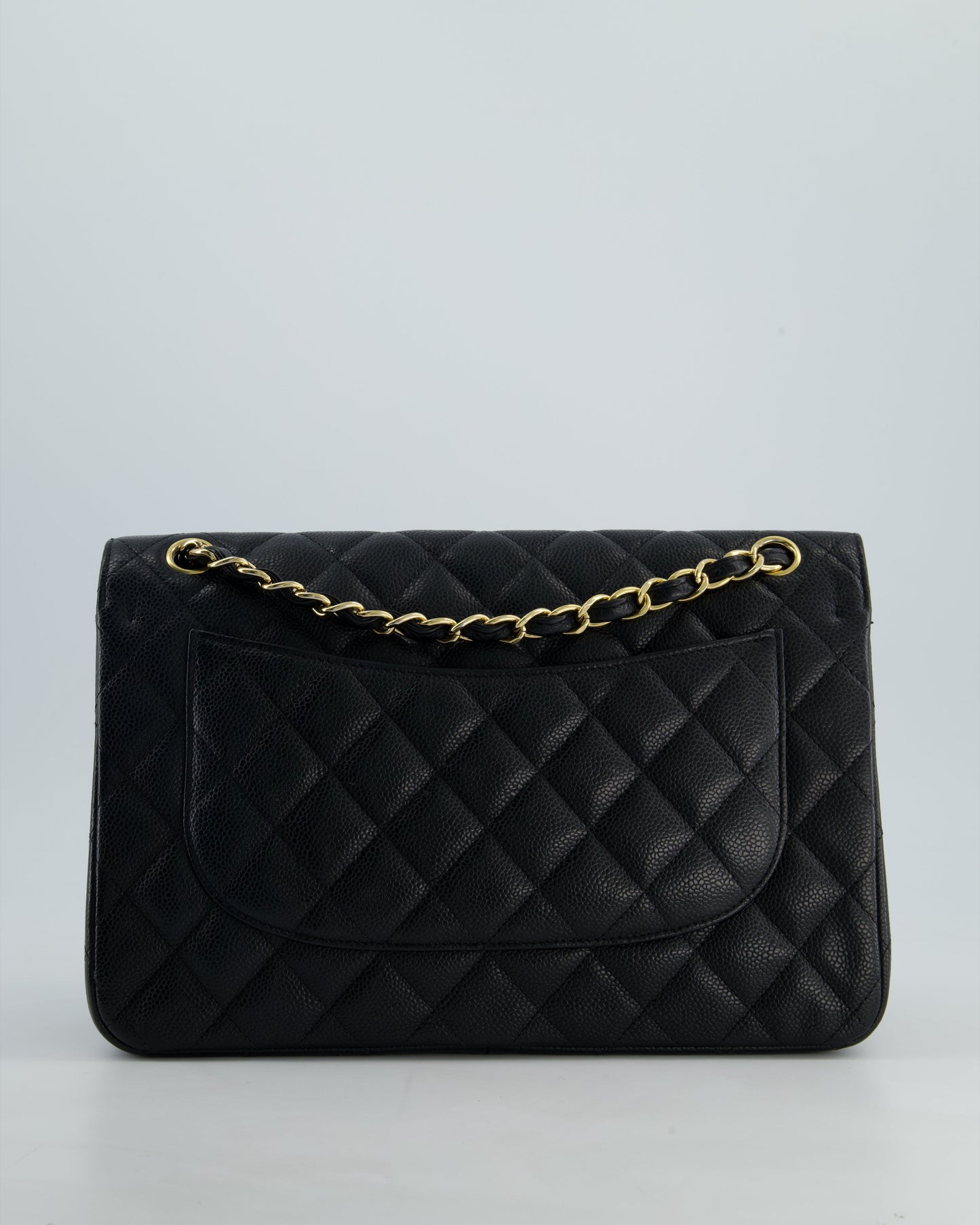 *FIRE PRICE* Chanel Black Jumbo Caviar Classic Double Flap Bag with Gold Hardware
