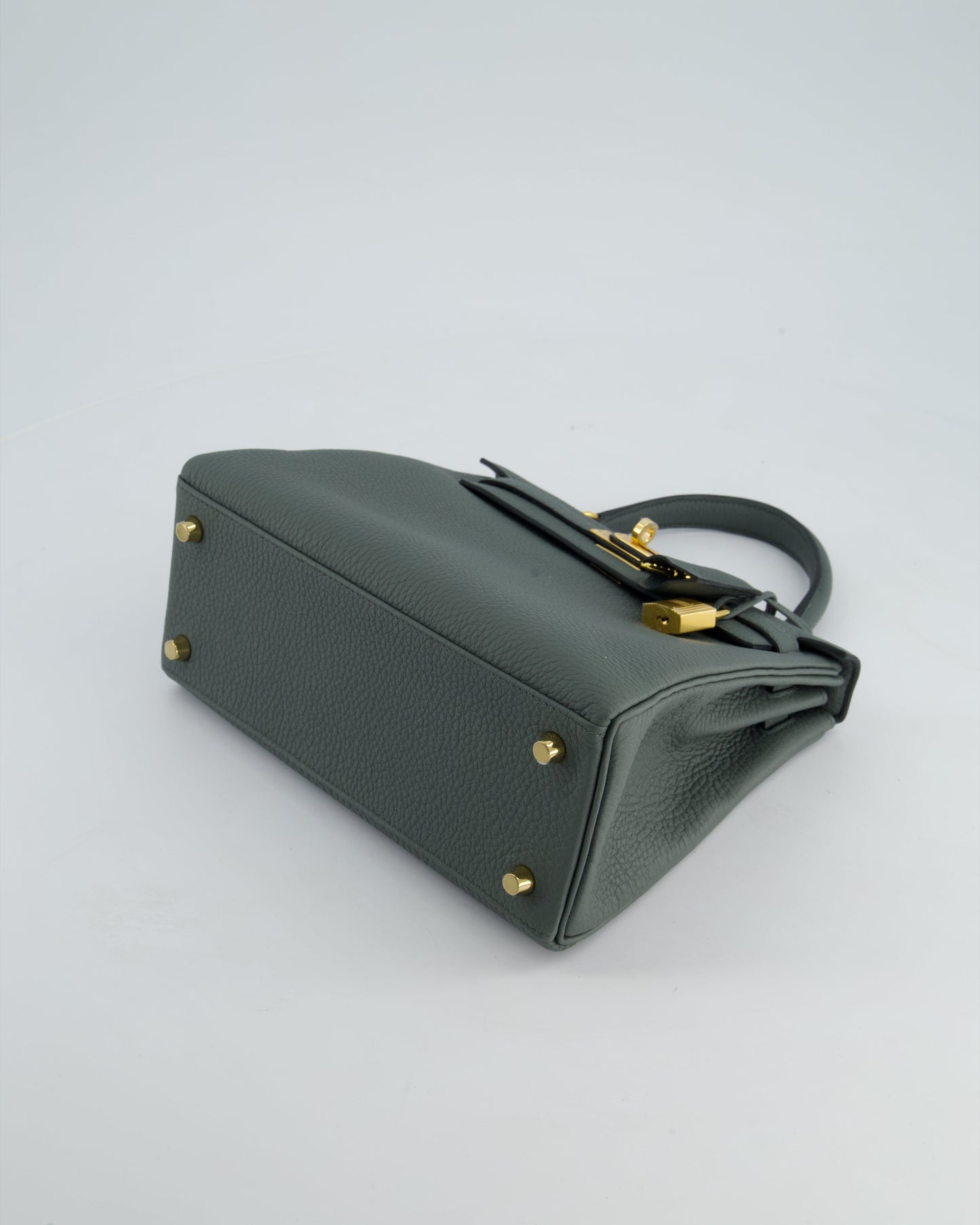 Hermès Kelly Retourne Bag 25cm in Vert Amande Togo Leather with Gold Hardware