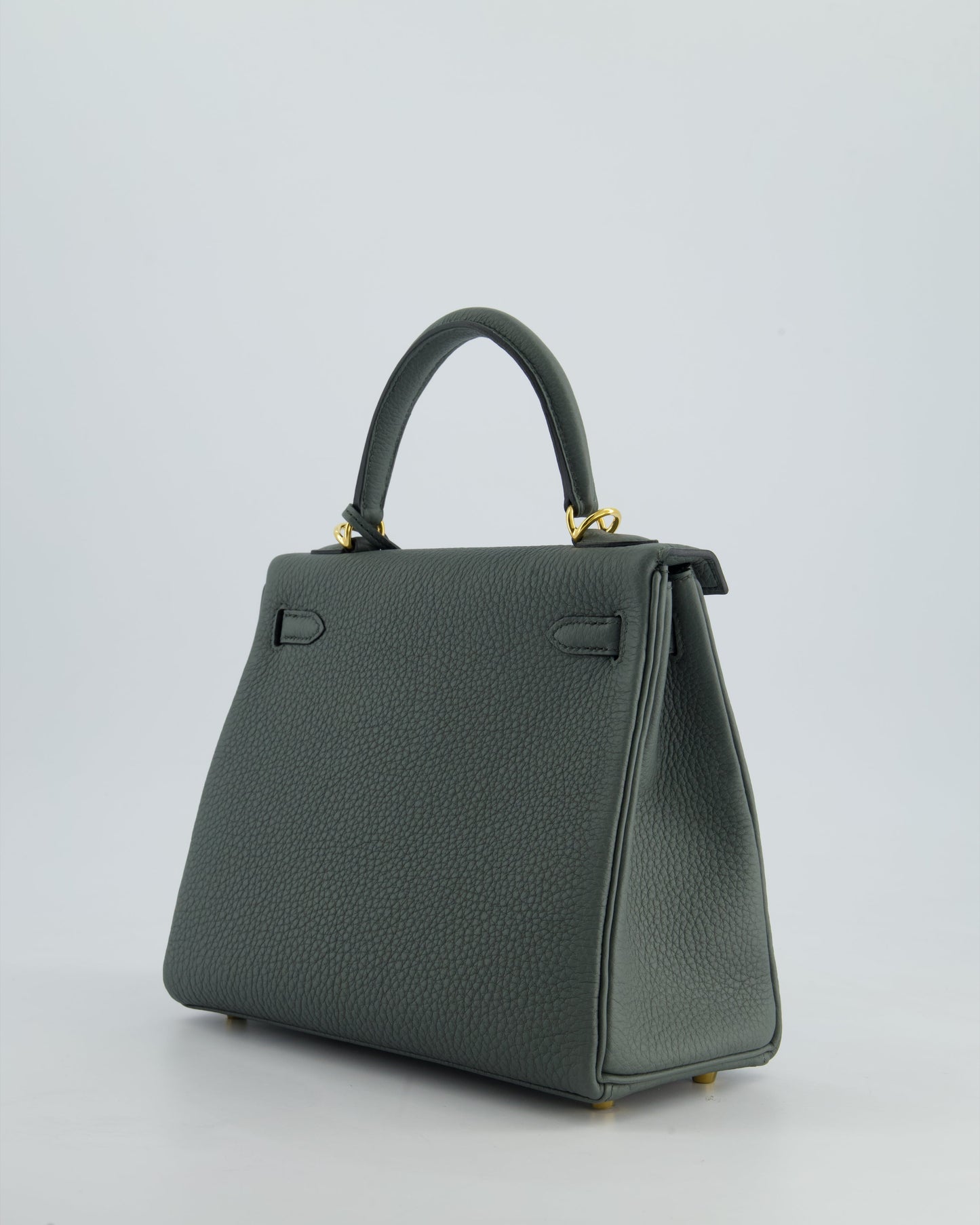 Hermès Kelly Retourne Bag 25cm in Vert Amande Togo Leather with Gold Hardware