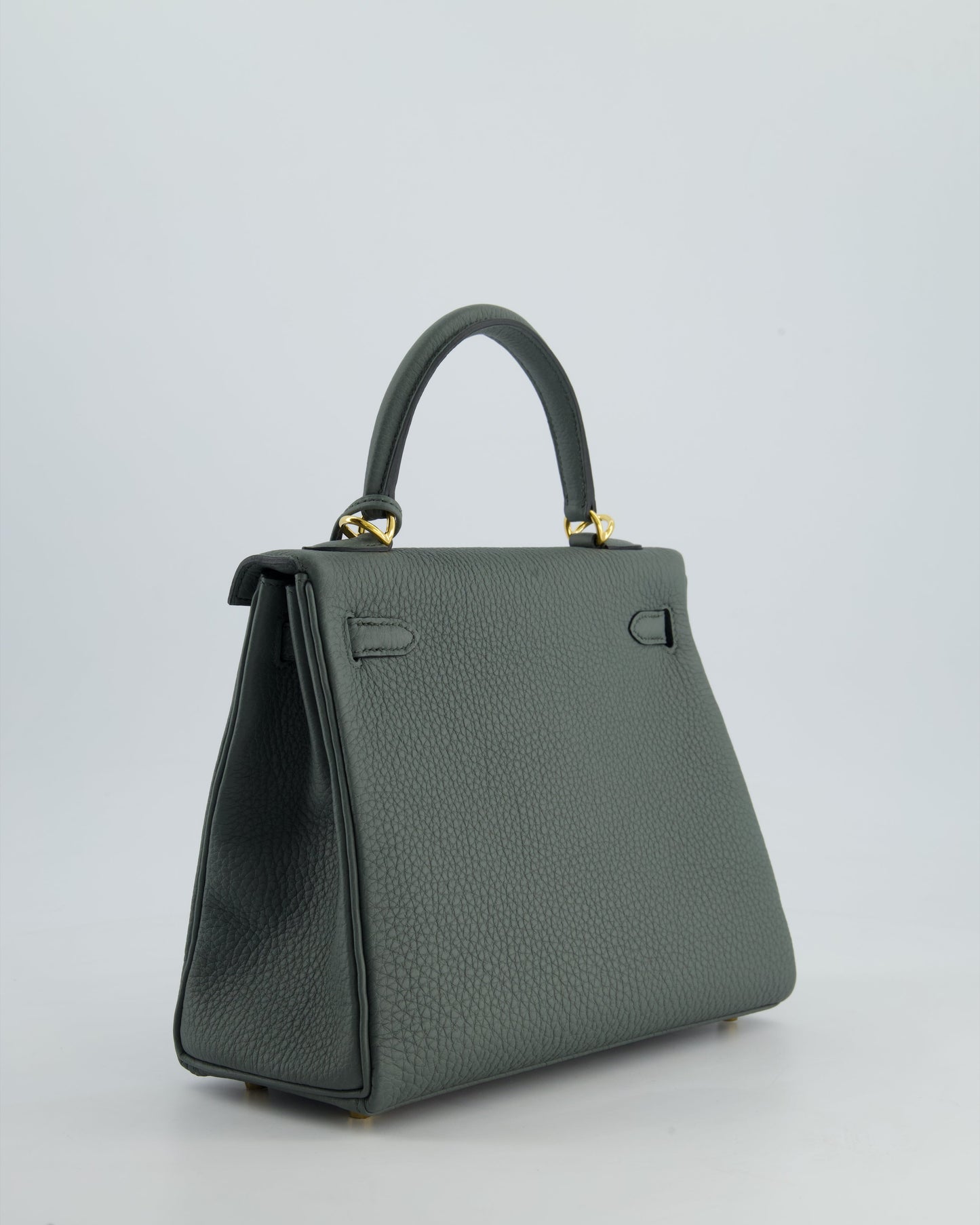 Hermès Kelly Retourne Bag 25cm in Vert Amande Togo Leather with Gold Hardware