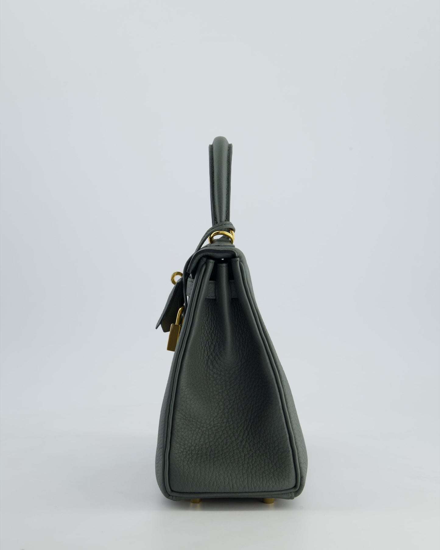 Hermès Kelly Retourne Bag 25cm in Vert Amande Togo Leather with Gold Hardware