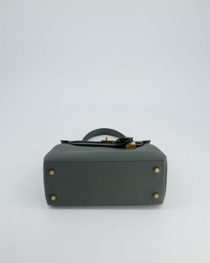 Hermès Kelly Retourne Bag 25cm in Vert Amande Togo Leather with Gold Hardware