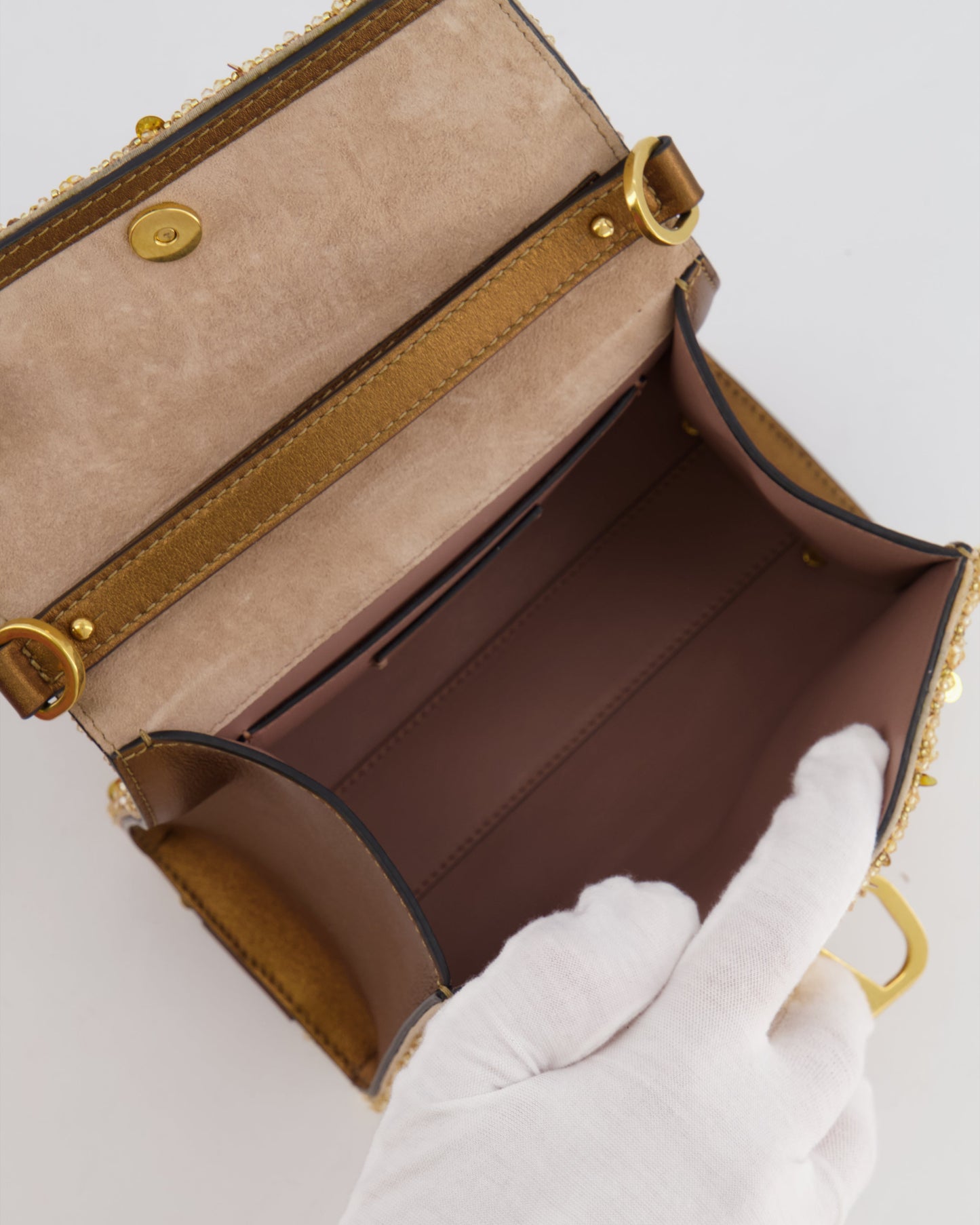 *HOT* Valentino Gold Sequin Embellished VSling Top Handle Mini Bag with Gold Hardware RRP £3,250