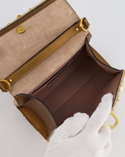 *HOT* Valentino Gold Sequin Embellished VSling Top Handle Mini Bag with Gold Hardware RRP £3,250