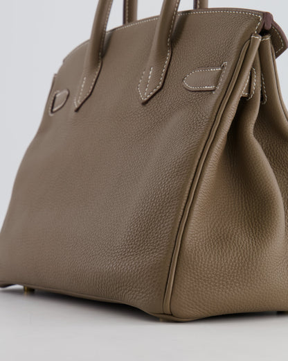 Hermès Birkin 30cm Retourne in Etoupe Togo Leather with Gold Hardware