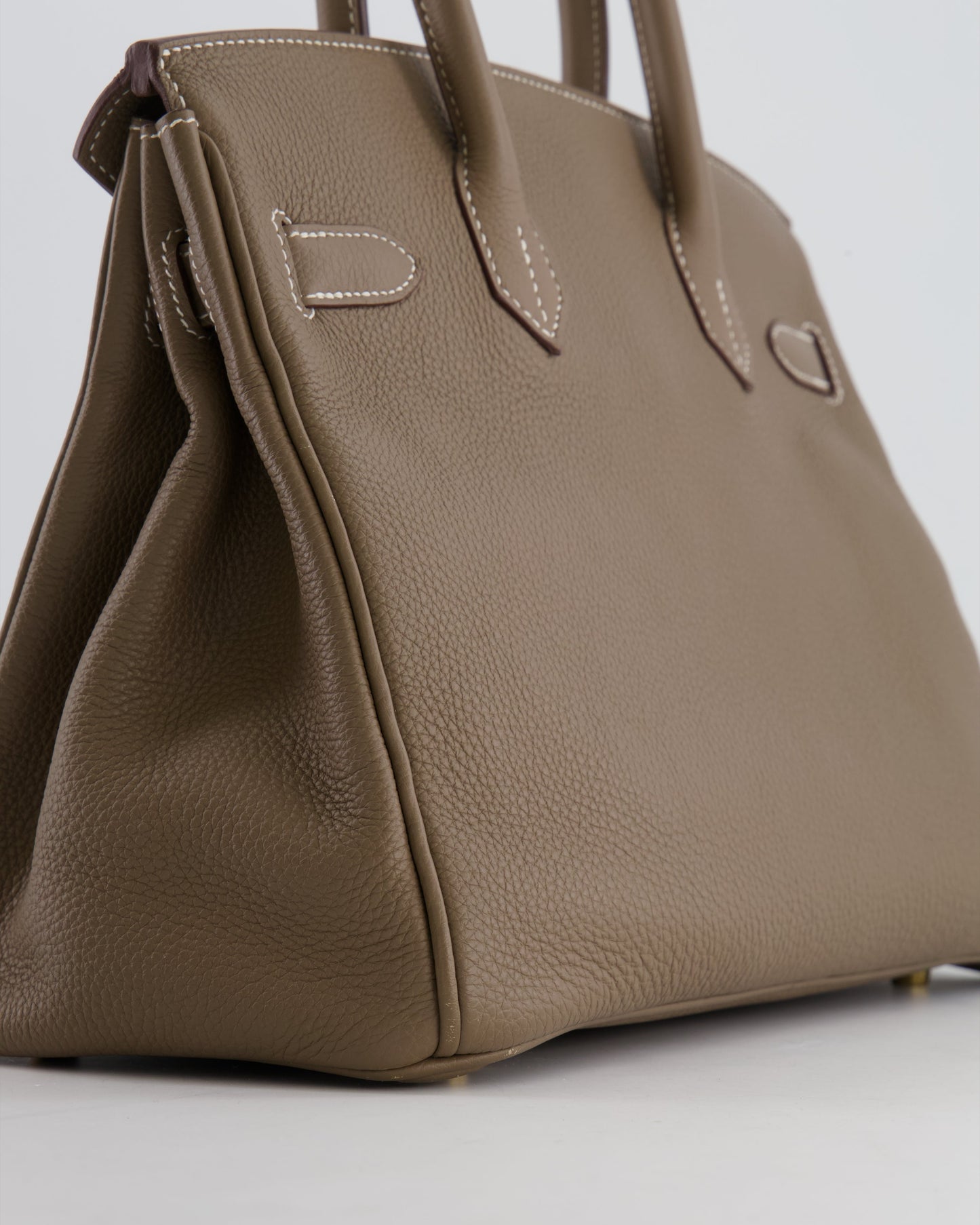 Hermès Birkin 30cm Retourne in Etoupe Togo Leather with Gold Hardware