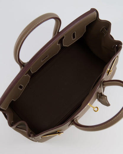Hermès Birkin 30cm Retourne in Etoupe Togo Leather with Gold Hardware