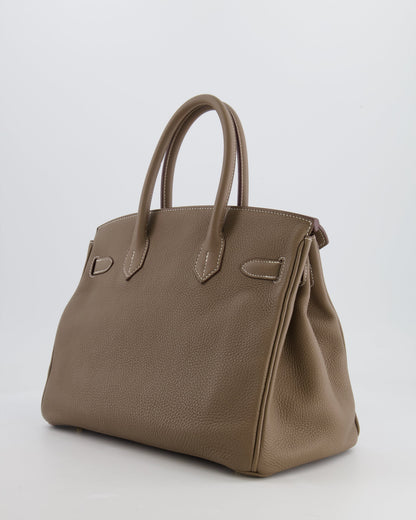 Hermès Birkin 30cm Retourne in Etoupe Togo Leather with Gold Hardware