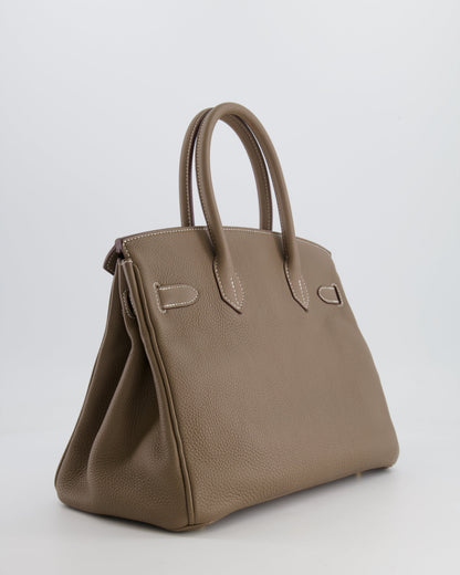 Hermès Birkin 30cm Retourne in Etoupe Togo Leather with Gold Hardware