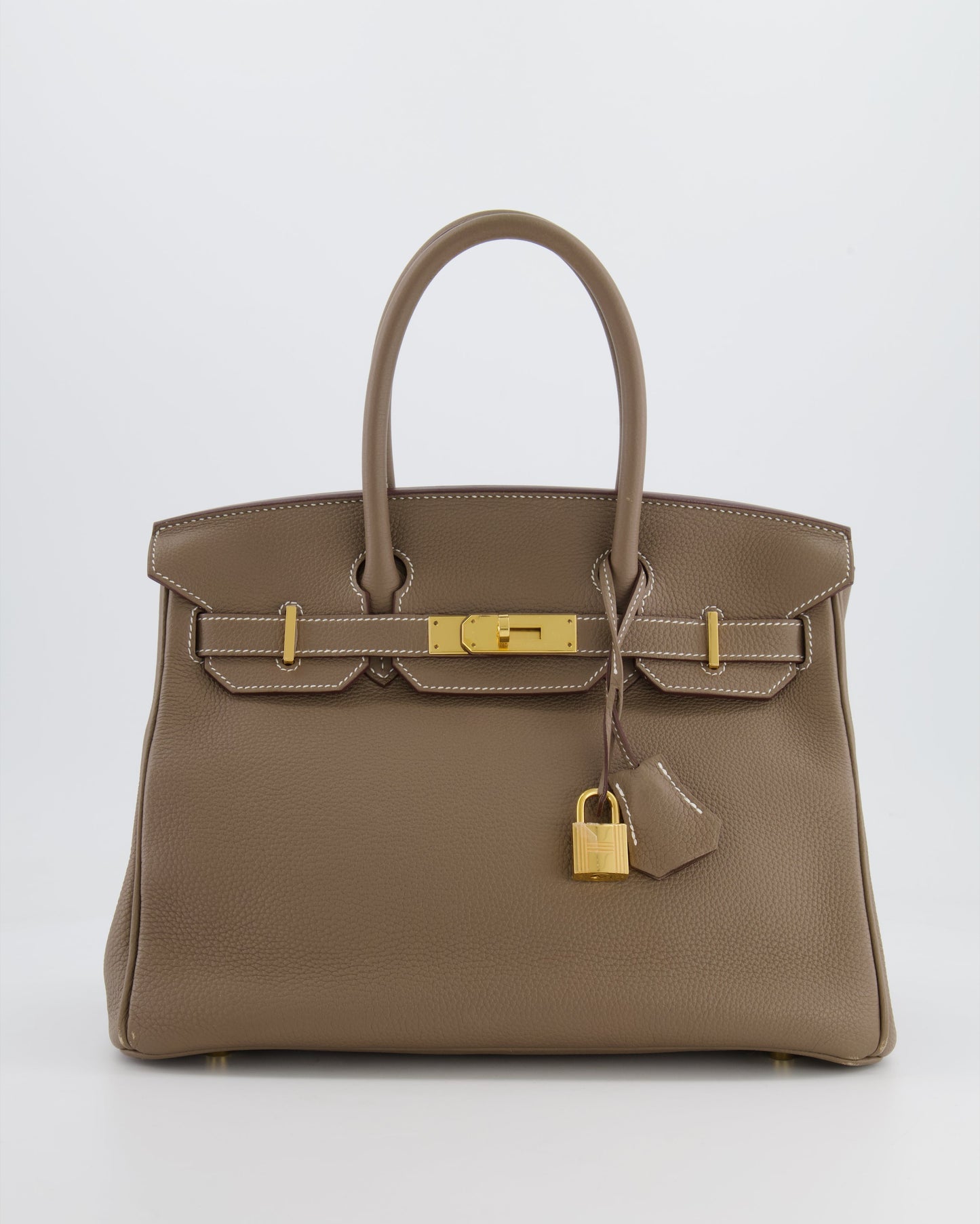 Hermès Birkin 30cm Retourne in Etoupe Togo Leather with Gold Hardware