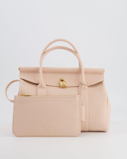 Loro Piana Blush Pink Leather Loom Bag L25 with Gold Hardware RRP £3,585