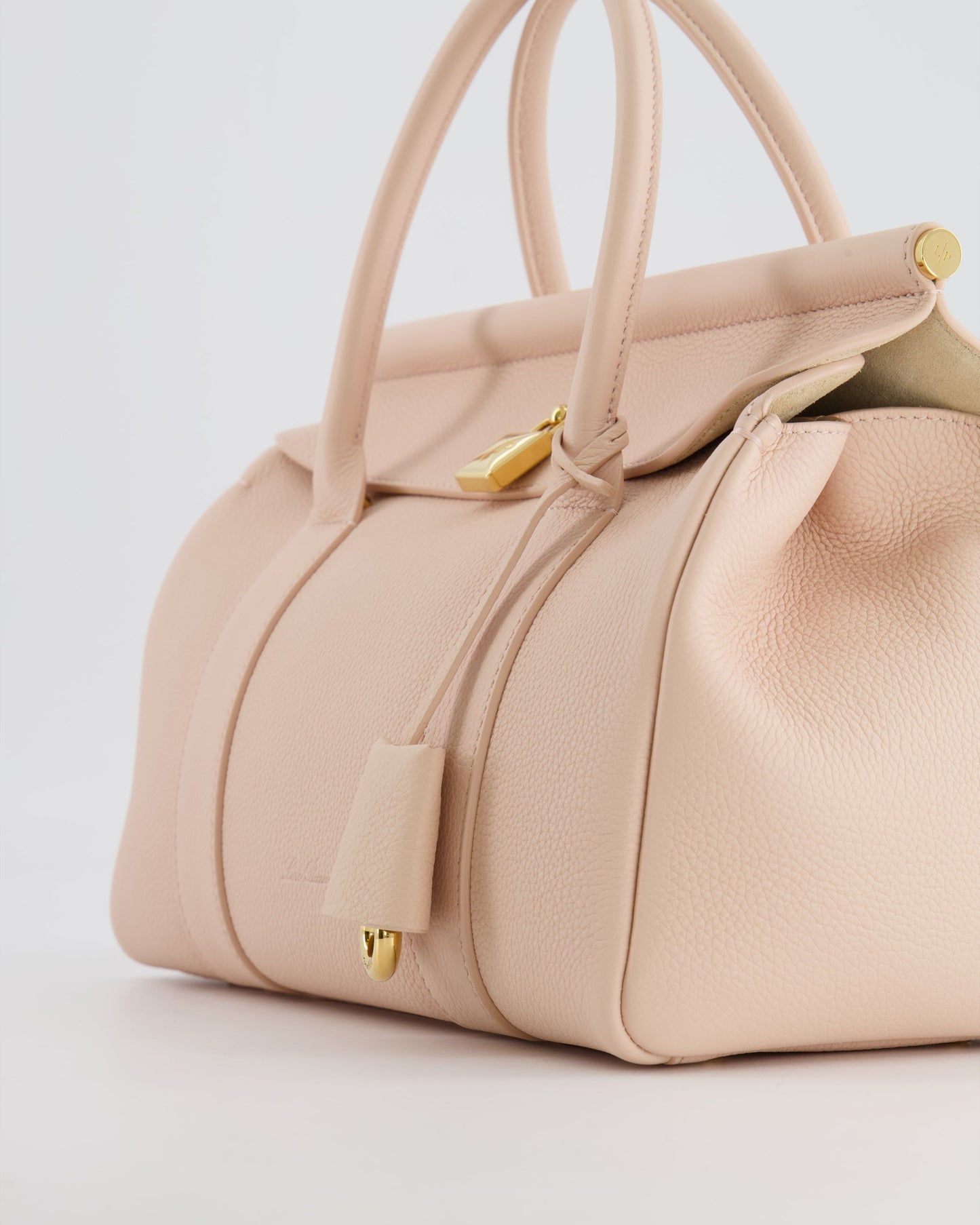 Loro Piana Blush Pink Leather Loom Bag L25 with Gold Hardware RRP £3,585